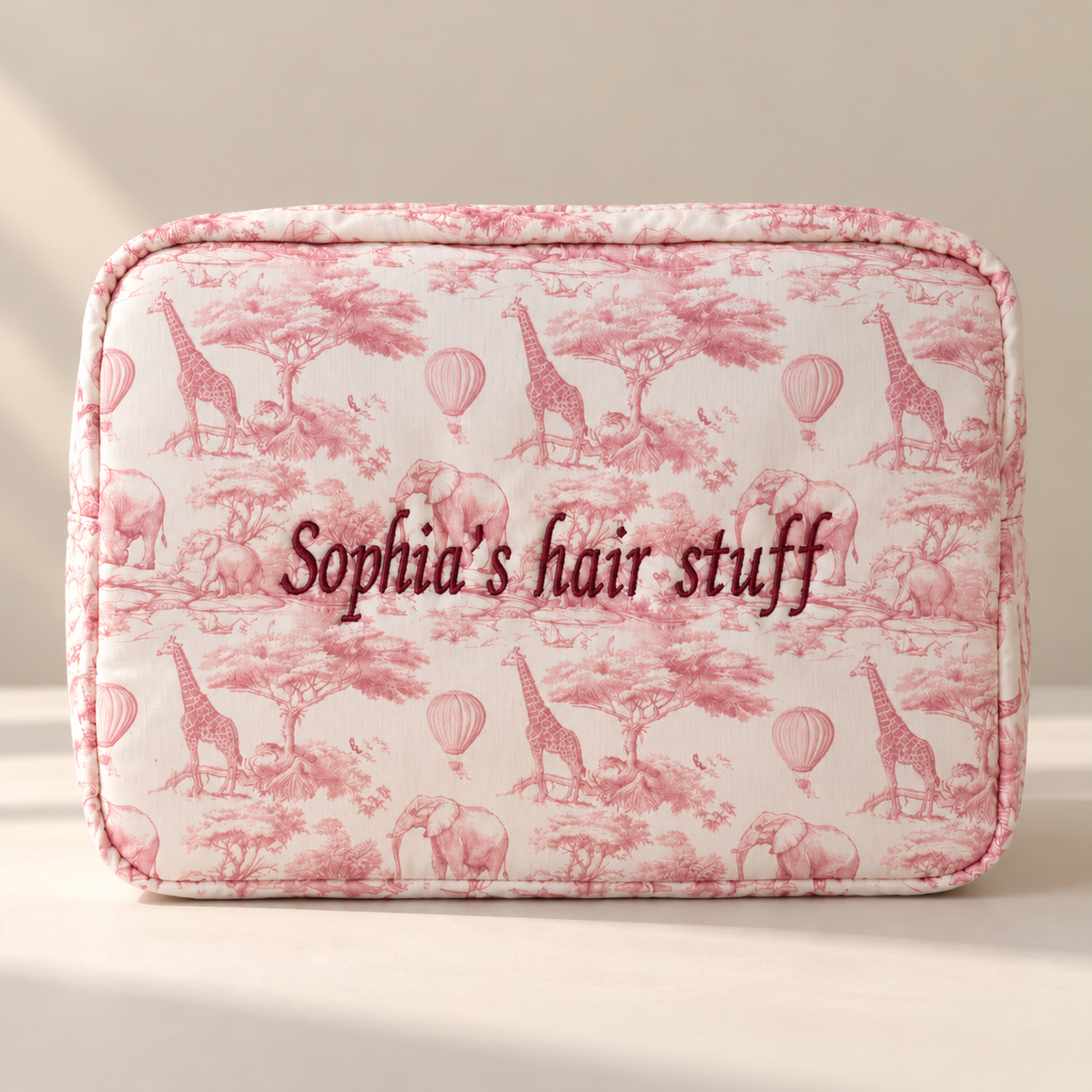 'Hair Stuff' Embroidery Quote Bag
