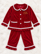 Luxury Children's Christmas Embroidered Pyjamas